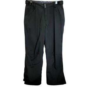 Gerry Softshell Ski Pants Womens Medium Large Black Fleece Lined 4-Way Stretch